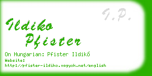 ildiko pfister business card