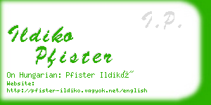 ildiko pfister business card